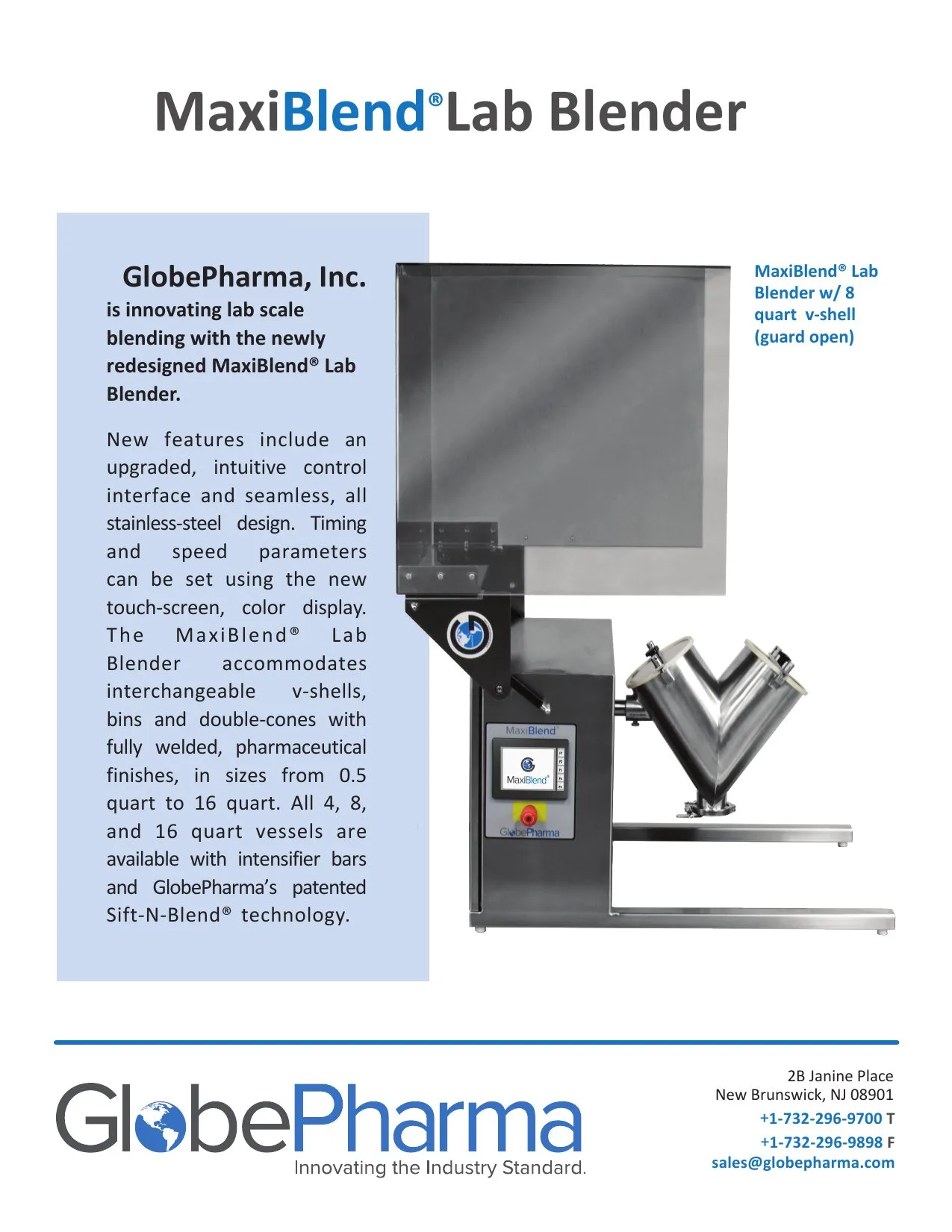 Page 1 of 6 — MaxiBlend® Lab Blender brochure